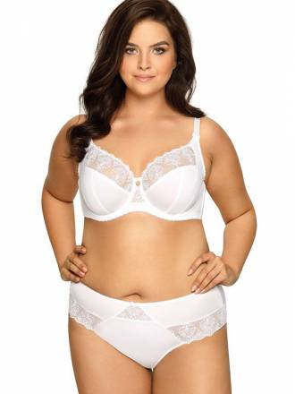 Бюстгальтер plus size на косточках с нежными кружевными элементами AVA