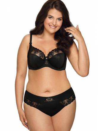 Бюстгальтер plus size на косточках с нежными кружевными элементами AVA