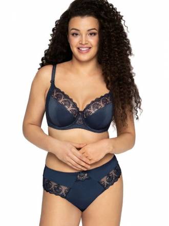 Бюстгальтер plus size на косточках с нежными кружевными элементами AVA