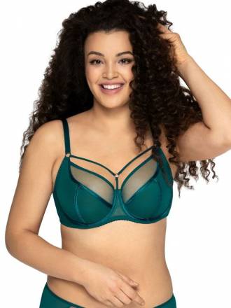 Бюстгальтер на косточках с декоративными бретелями AVA