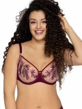 Бюстгальтер plus size с мягкой чашечкой и эффектной вышивкой AVA