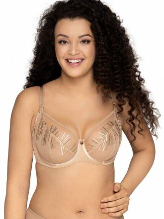 Бюстгальтер plus size с мягкой чашечкой и эффектной вышивкой AVA