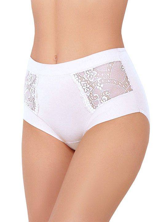 Высокие трусики Charm Cotton с кружевными вставками Janira