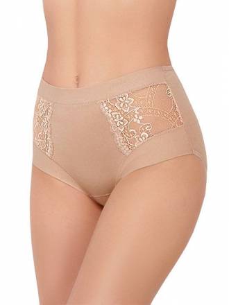Высокие трусики Charm Cotton с кружевными вставками Janira