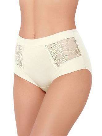 Высокие трусики Charm Cotton с кружевными вставками Janira