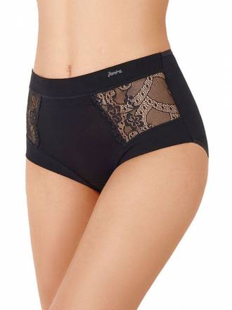 Высокие трусики Charm Cotton с кружевными вставками Janira