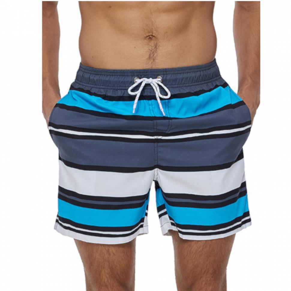 Мужские разноцветные шорты в полоску для пляжного отдыха Romeo Rossi