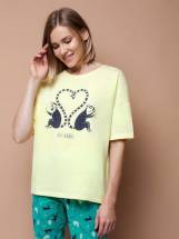 Женская футболка с принтом в виде влюбленных лемуров Trikozza