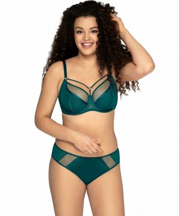 Бюстгальтер на косточках plus size с декоративными бретелями AVA