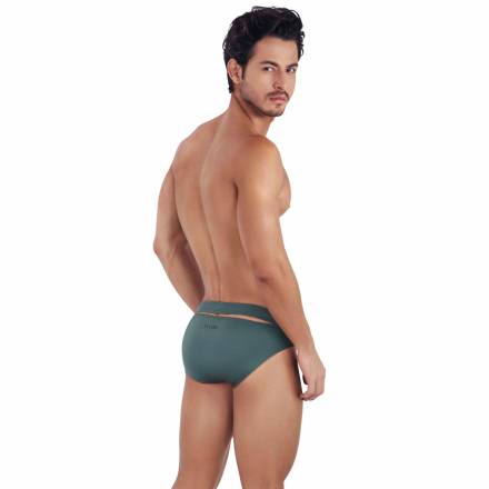 Зеленые мужские трусы-брифы с поясом Flashing Brief Clever Masculine Underwear
