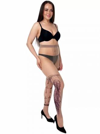 Колготки +size с принтом в виде смерти и крестов STOP Your Style