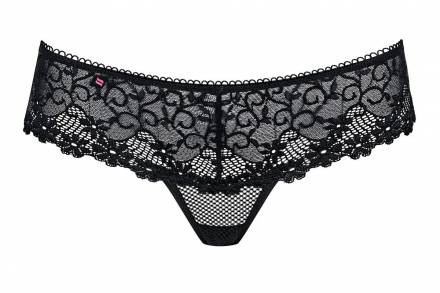Кружевные трусики из сеточки и цветочного кружева Obsessive