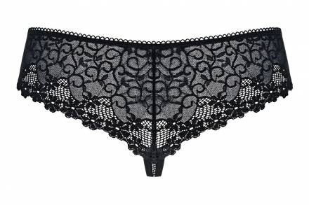 Кружевные трусики из сеточки и цветочного кружева Obsessive