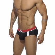 Мужские плавки с контрастным поясом и полосами с одной стороны Romeo Rossi