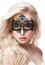 Черная кружевная маска на глаза Queen Black Lace Mask Shots Media BV