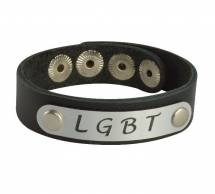 Кожаный браслет LGBT Sitabella