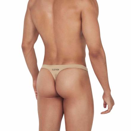 Золотистые мужские трусы-тонги с пряжками Flashing Thong Clever Masculine Underwear