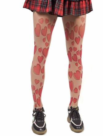 Озорные колготки с принтом в виде сердечек STOP Your Style
