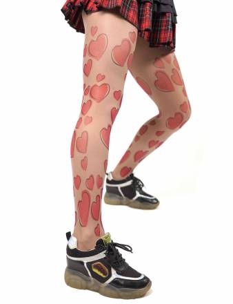 Озорные колготки с принтом в виде сердечек STOP Your Style