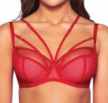 Красный бюстгальтер Pois Pois с чашками +size на косточках Novika