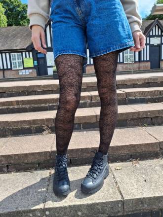 Стильные колготки с рисунком в виде сети паука Pretty Polly