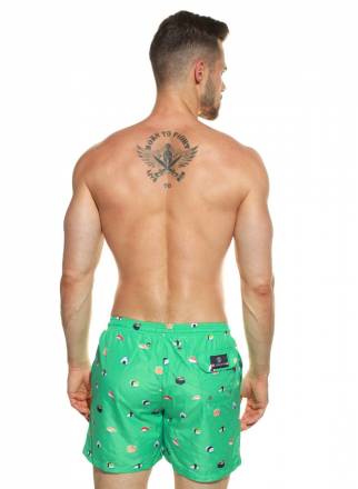Мужские пляжные шорты с принтом в виде суши Jolidon