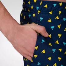 Темно-синие пляжные шорты с принтом и боковыми карманами Romeo Rossi