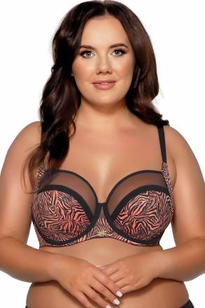 Бюстгальтер с мягкими чашками и тигриным принтом AVA