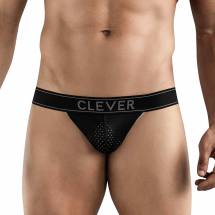 Черные перфорированные трусы-джоки Clever Ambar Jockstrap Clever Masculine Underwear