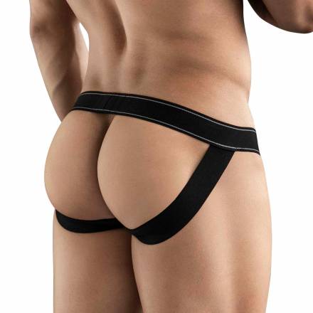 Черные перфорированные трусы-джоки Clever Ambar Jockstrap Clever Masculine Underwear