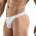 Белые перфорированные трусы-тонги Clever Ambar Thong Clever Masculine Underwear