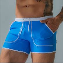 Голубые плавки-боксеры с контрастной отделкой Romeo Rossi