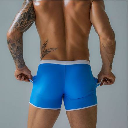 Голубые плавки-боксеры с контрастной отделкой Romeo Rossi