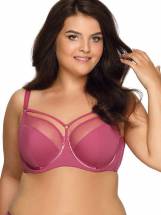 Бюстгальтер на косточках с вставками из сетки AVA