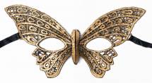 Золотистая женская карнавальная маска в форме бабочки Джага-Джага