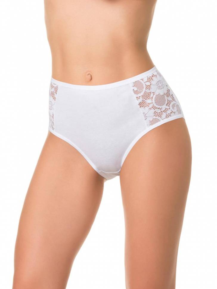 Хлопковые трусики с высокой линией талии Dentelle