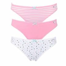 Набор из 3 бело-розовых трусиков-слип Alice Pretty Polly