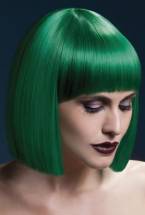 Зеленый парик со стрижкой прямой боб Fever