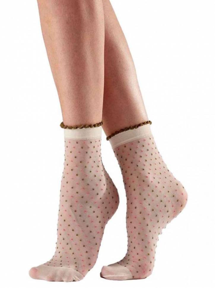 Капроновые носочки в мелкий цветной горошек Pretty Polly