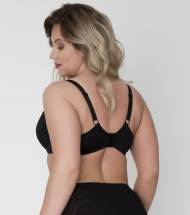 Бюстгальтер на косточках с гладкой чашкой +size из микрофибры и сетки Akcent