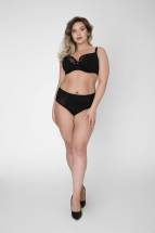 Бюстгальтер на косточках с гладкой чашкой +size из микрофибры и сетки Akcent