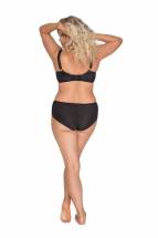 Женские трусики-слипы из сетки с вышивкой бежевой нитью Akcent