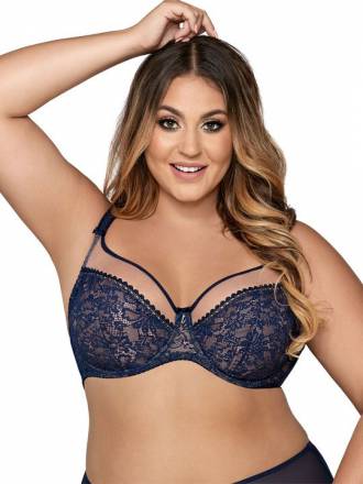 Комфортный бюстгальтер plus size на косточках с боковыми поддержками AVA