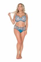 Трусики-слипы с сетчатыми элементами и изысканной вышивкой Akcent